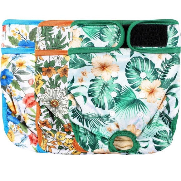 Langsprit Washable Female Dog Diapers (3 Pack) - Reusable Diaper XLarge - Picture 1 of 10